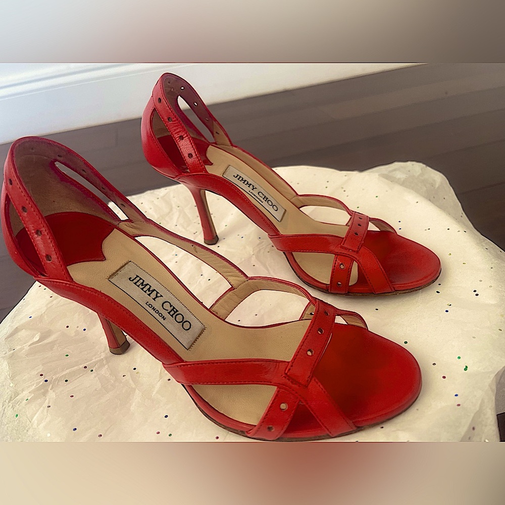 Step into Retro Elegance with Jimmy Choo's Vintage Rare Cut Out Sandals